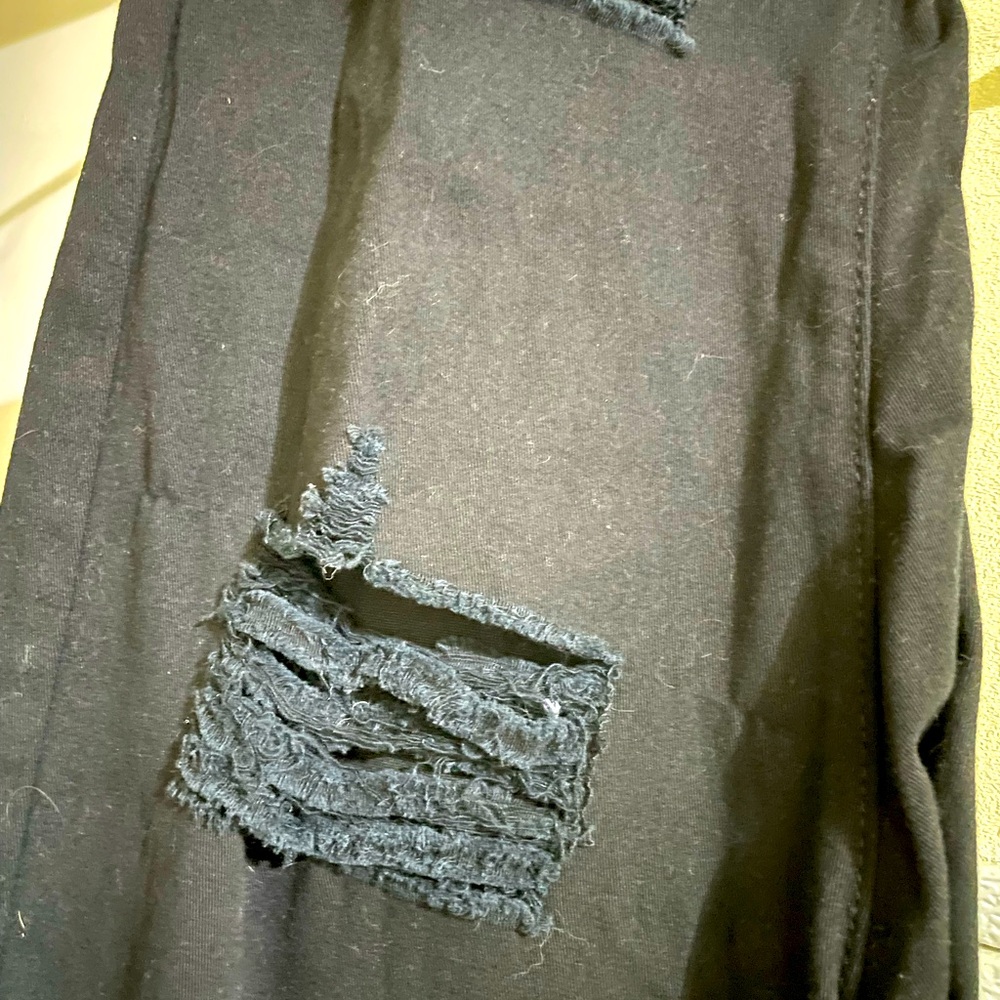 Distressed Black Jeans